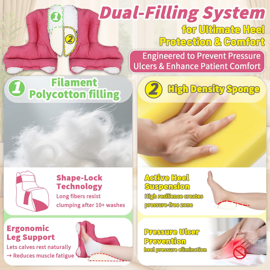 EZ Assistive heel protector one-size-fits-most option for versatile use at home.