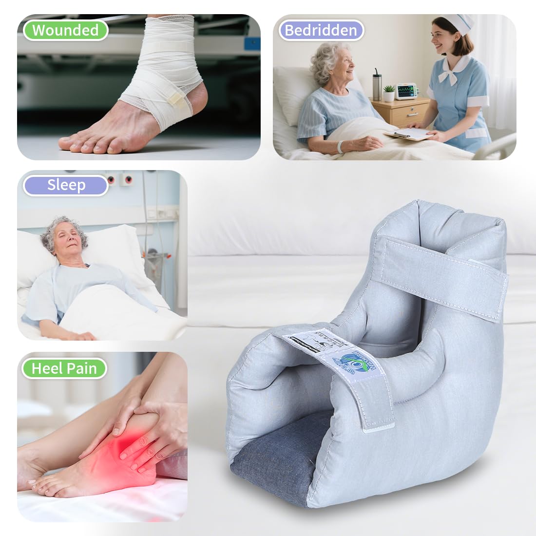 EZ Assistive Heel Protector open heel design highlights air flow and heel suspension