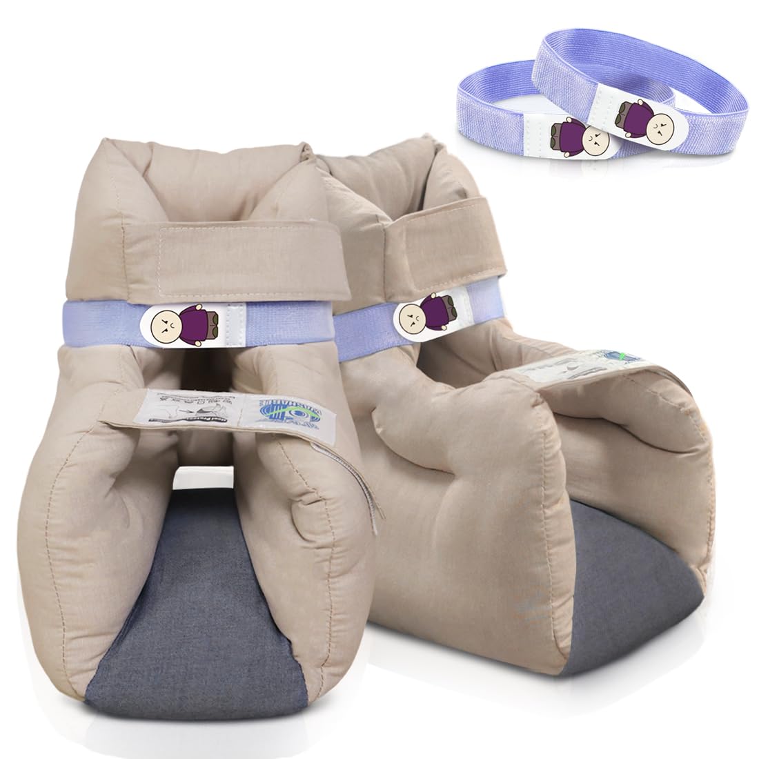 EZ Assistive heel protector with open heel design for pressure relief during rest