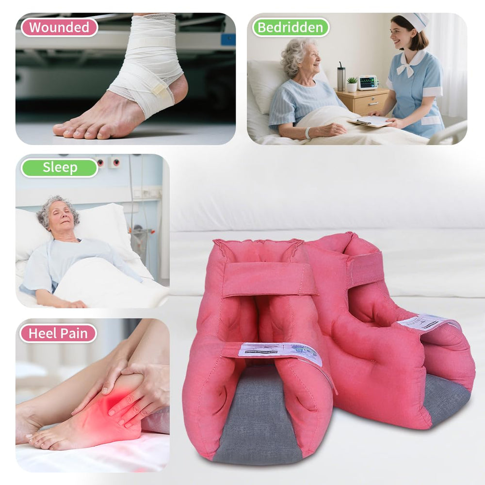 EZ Assistive heel protector open-heel design relieves pressure while keeping the foot elevated.