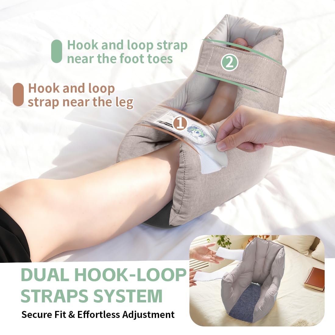 Skin-friendly cotton fabric provides soft-touch comfort for sleeping