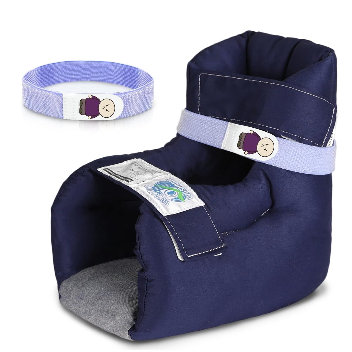EZ Assistive heel protector sleeve with open-heel design for easy care and monitoring.