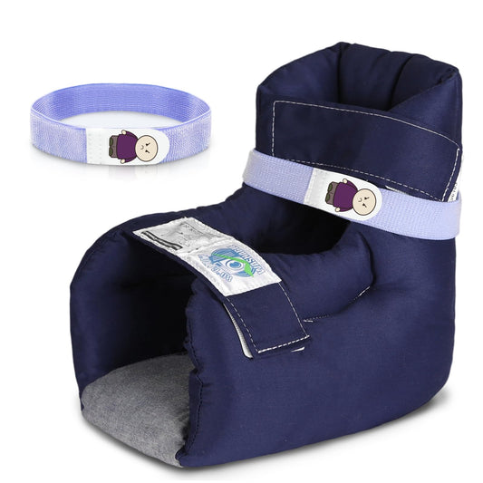 EZ Assistive heel protector sleeve with open-heel design for easy care and monitoring.
