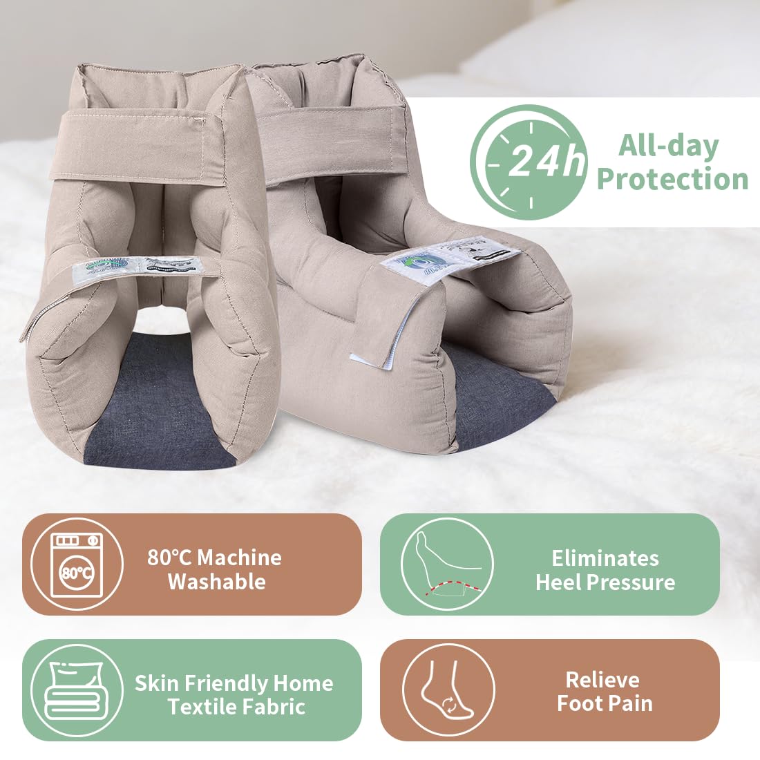 Adjustable straps prevent slipping during sleep