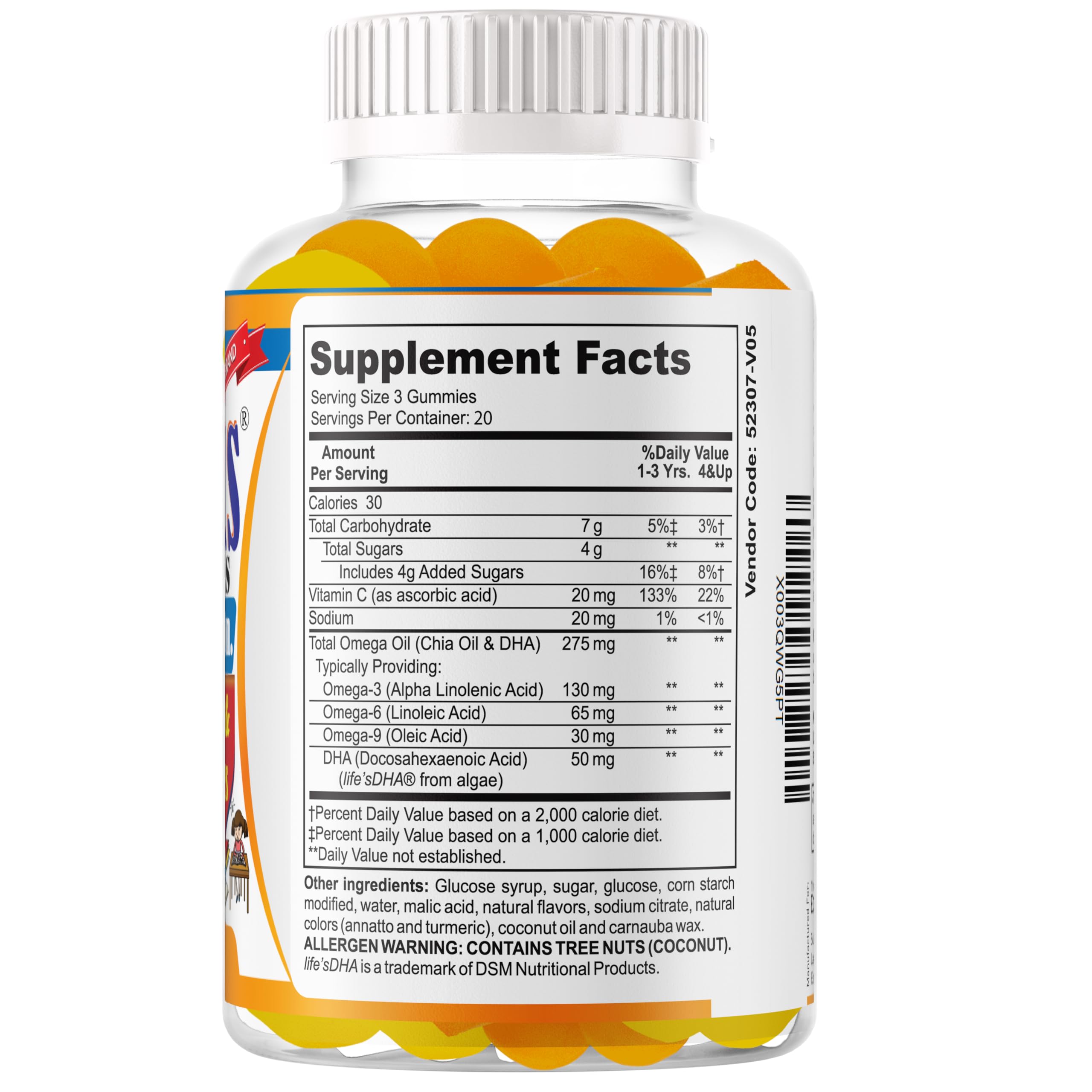 Ez-Focus Plus fruity gummies close-up for focus in kids.