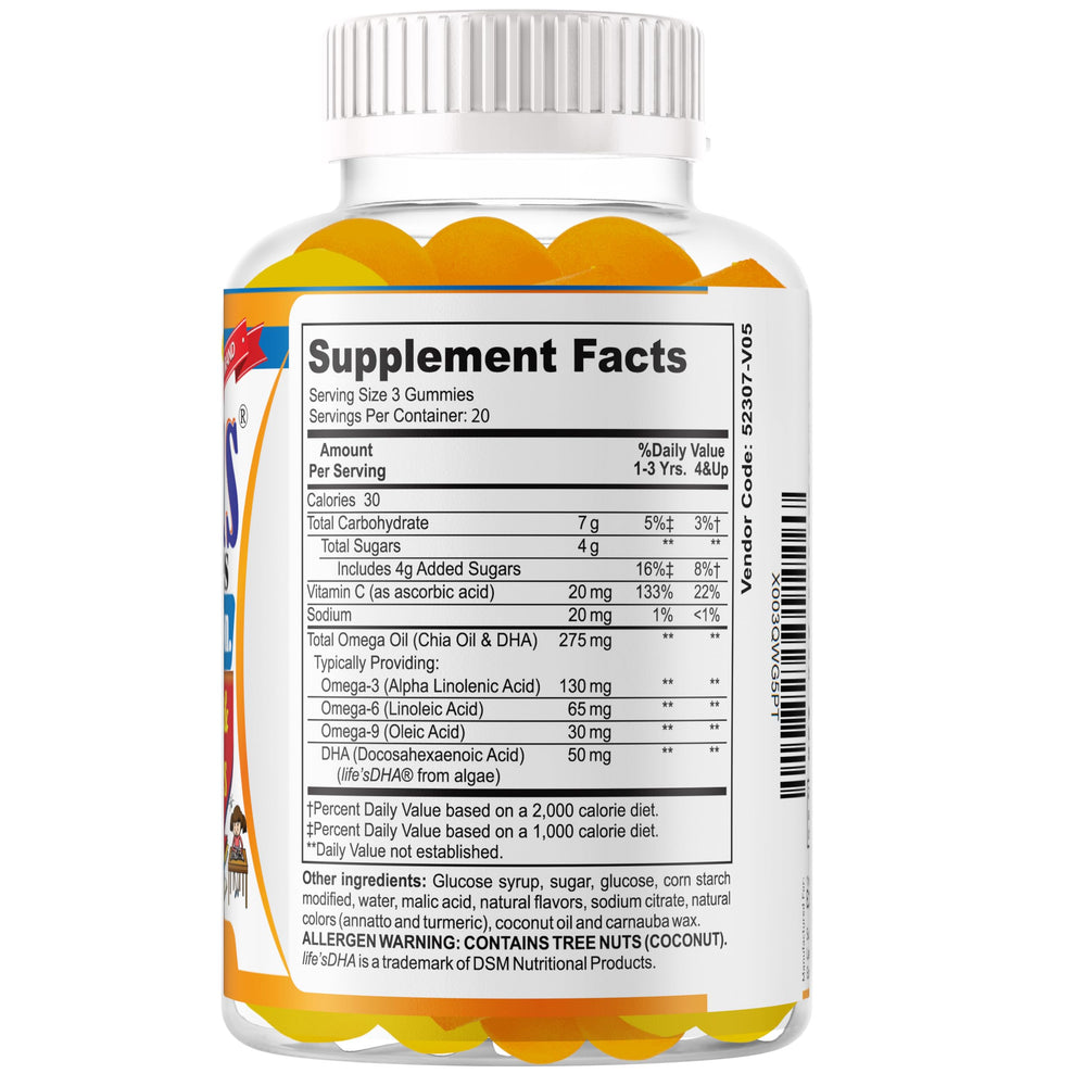 Ez-Focus Plus fruity gummies close-up for focus in kids.