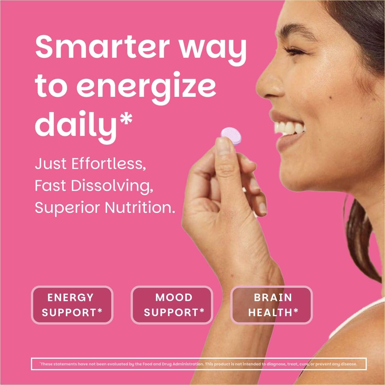 EZ Melts B12 bottle with 180 servings, ready for daily use.