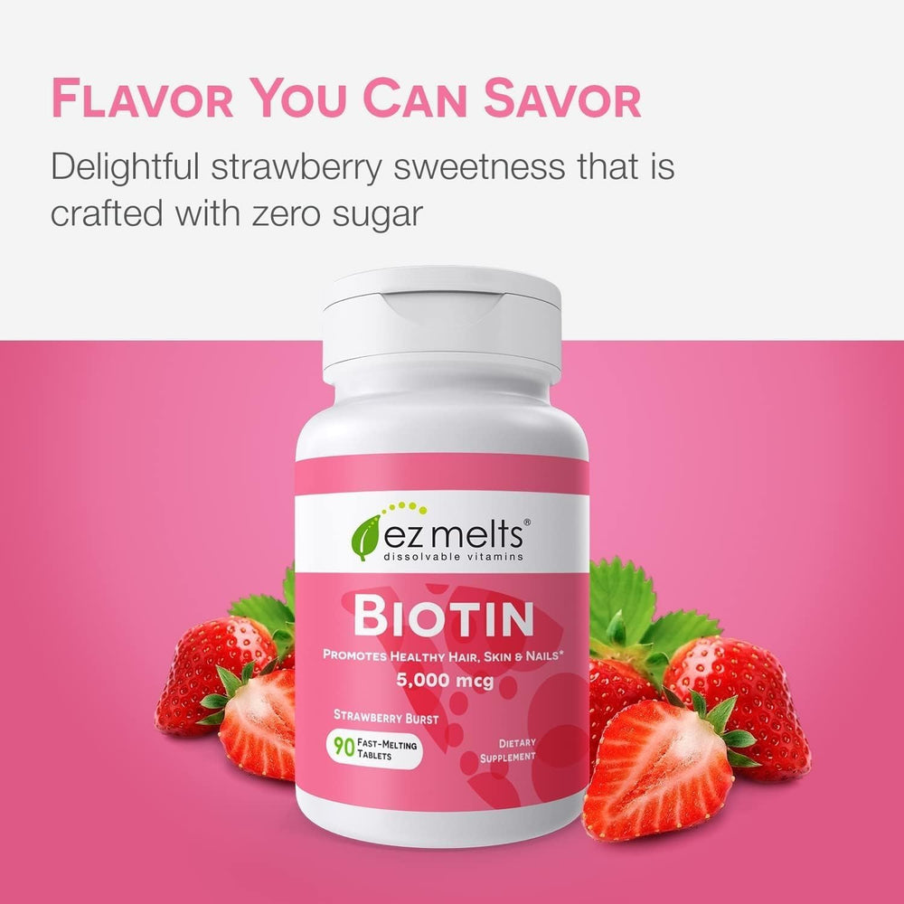 EZ Melts Biotin daily dose: one tablet