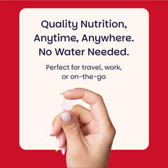 Tablet dissolves quickly in water for seamless routine