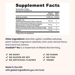AnaGain Nu featured in EZ Melts Hair Health Complete for potential vitality support