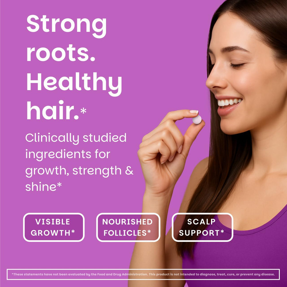 EZ Melts Hair Health Complete bottle front for daily hair health routine