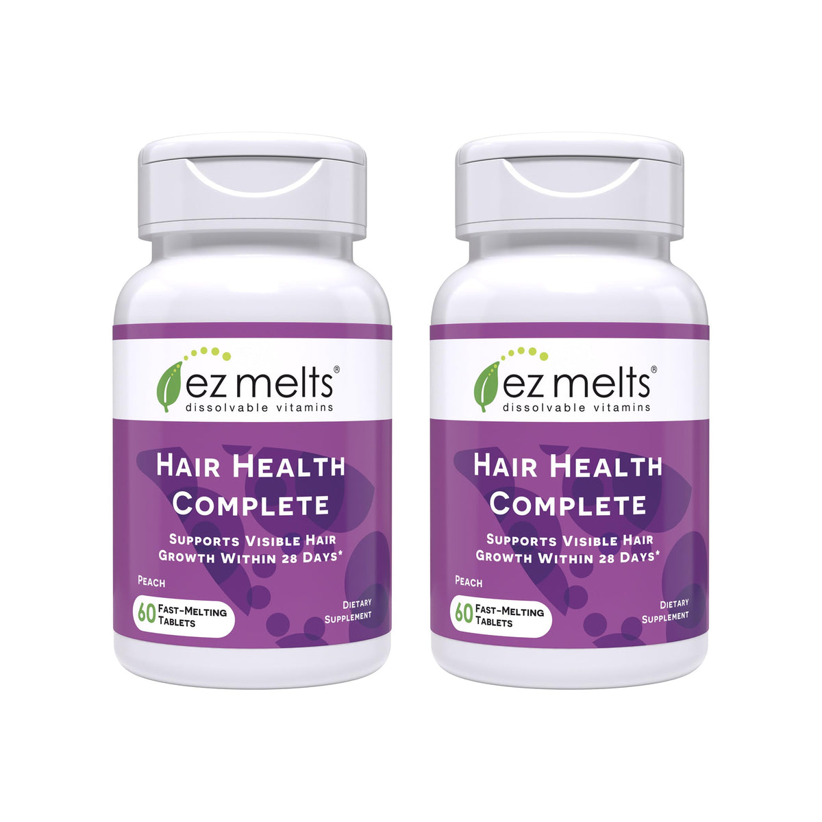 EZ Melts Hair Health Complete tablets dissolving for convenient use