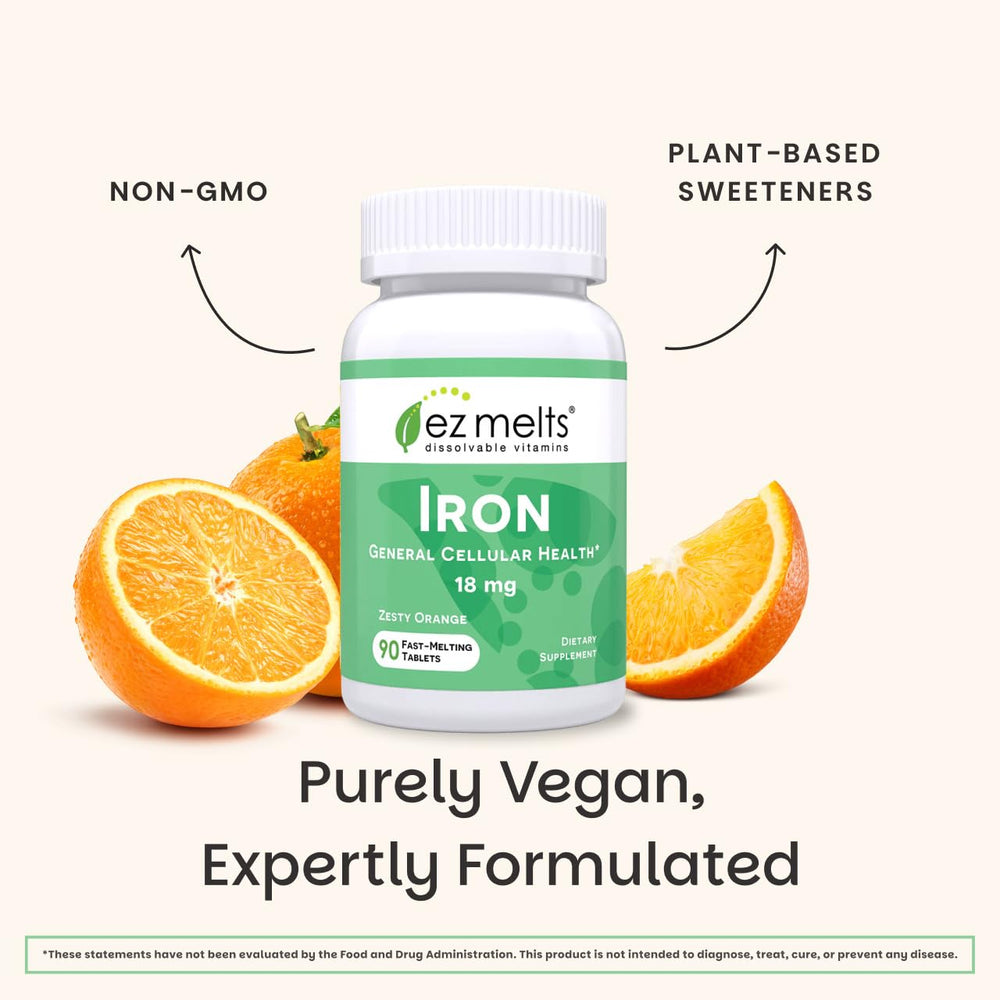 EZ Melts Iron daily energy scene set in a morning routine