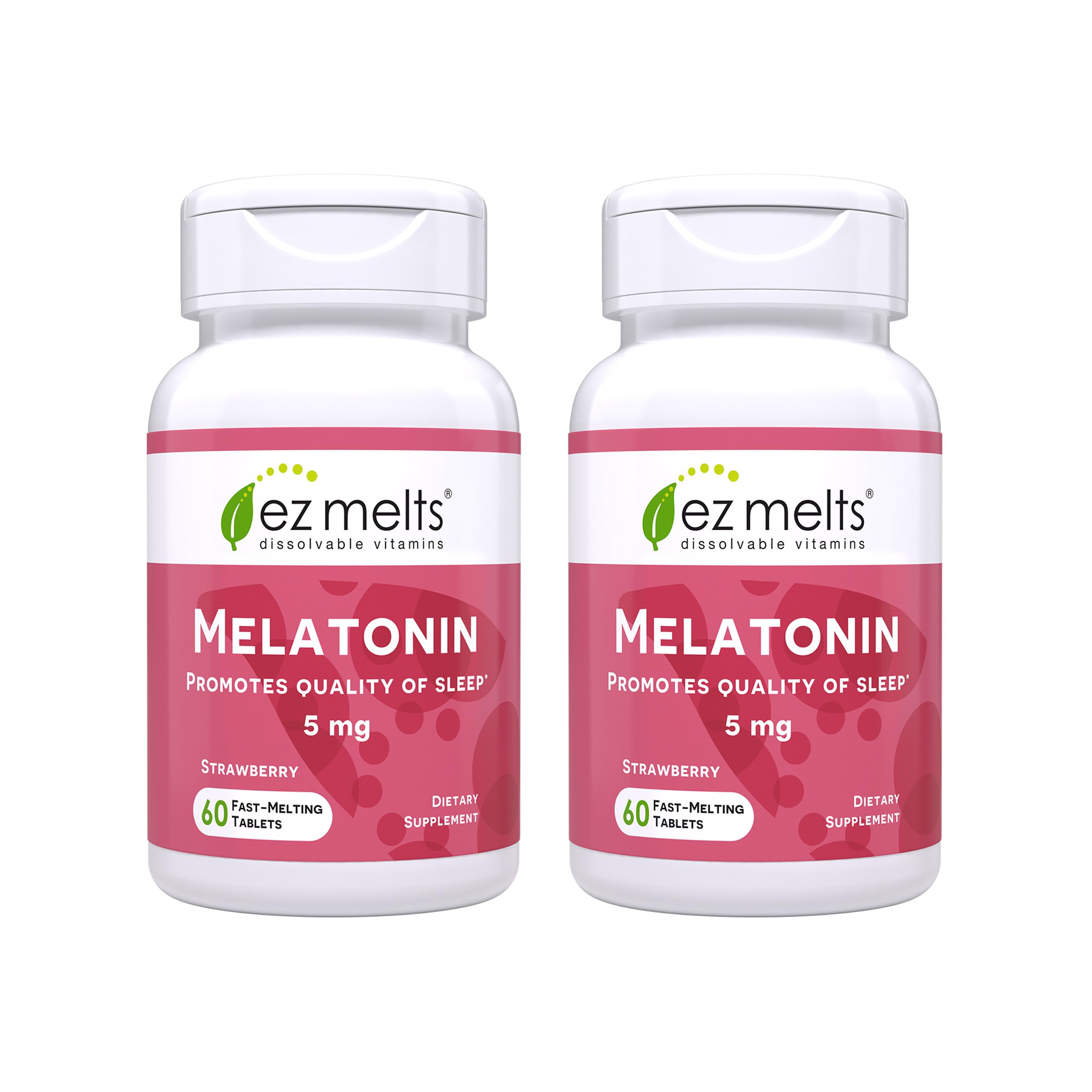 EZ Melts Melatonin dissolving tablet close-up for quick sleep support