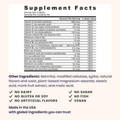 EZ Melts Multivitamin dissolving tablet close-up in mouth