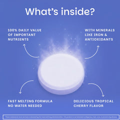 EZ Melts Multivitamin vegan non-GMO icon highlighting clean formula
