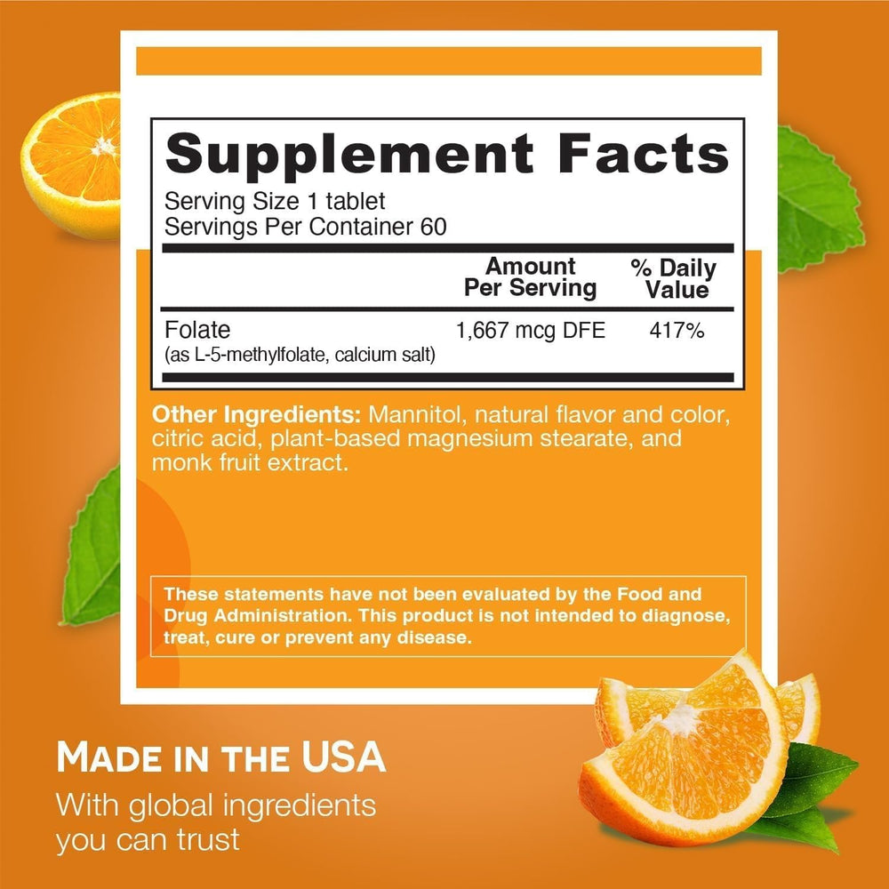 EZ Melts Orange Blast flavor tablet highlighted for water-free intake