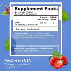 EZ Melts SAM-e wild berry flavor emphasizes convenient, sugar-free mood support.