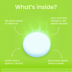 EZ Melts vegan non-GMO bottle on kitchen counter