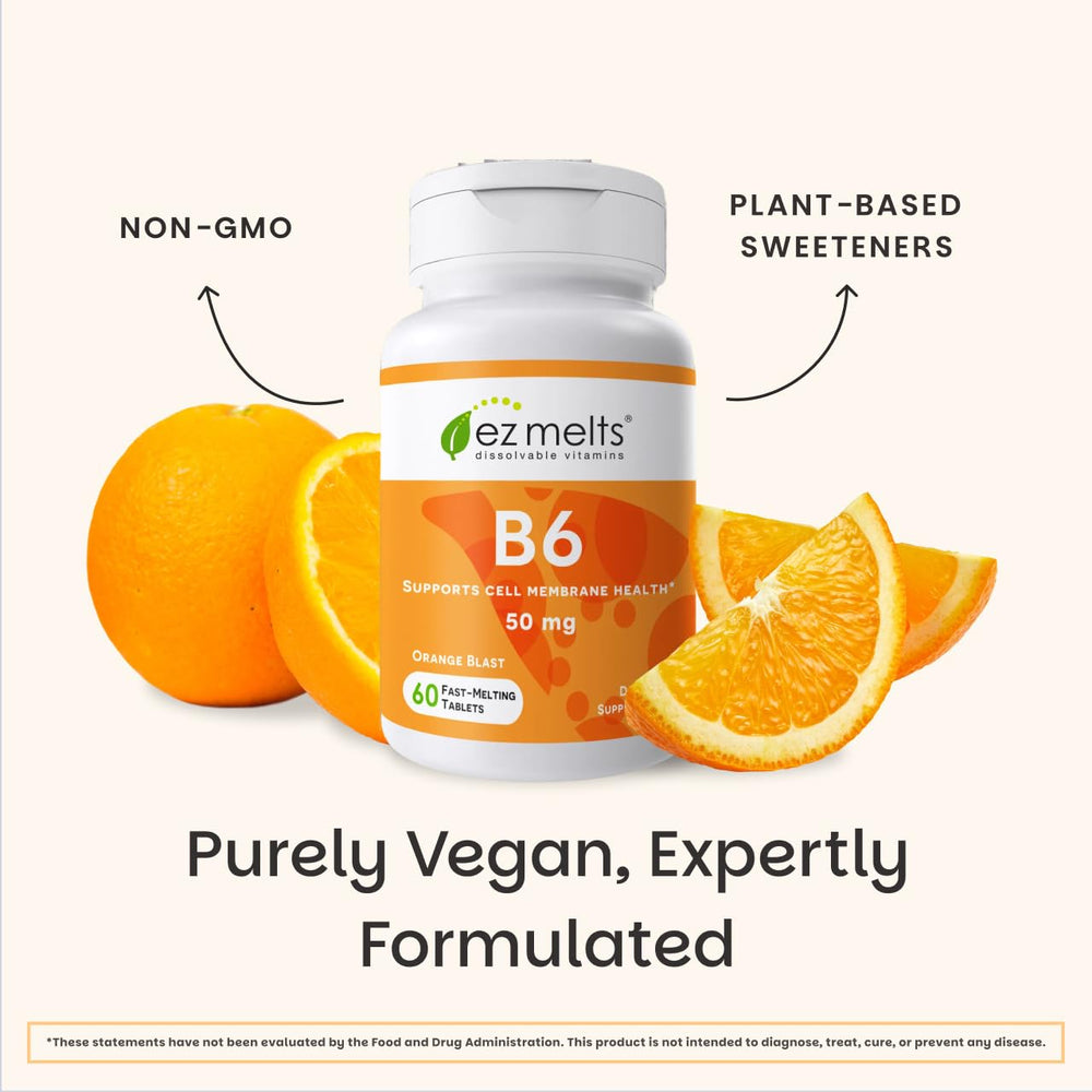 EZ Melts Vitamin B6 scene conveys daily energy and focus potential