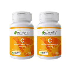 EZ Melts vitamin C dissolvable tablets in orange citrus for easy daily use