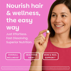 EZ Melts dissolving tablets in mouth for quick daily use.