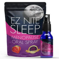 EZ Nite Sleep bottle ready for nightly use, signaling a calm evening routine.