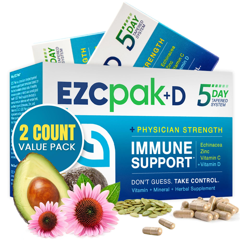 EZC Pak 5-Day immunity pack front view for on-the-go daily wellness.