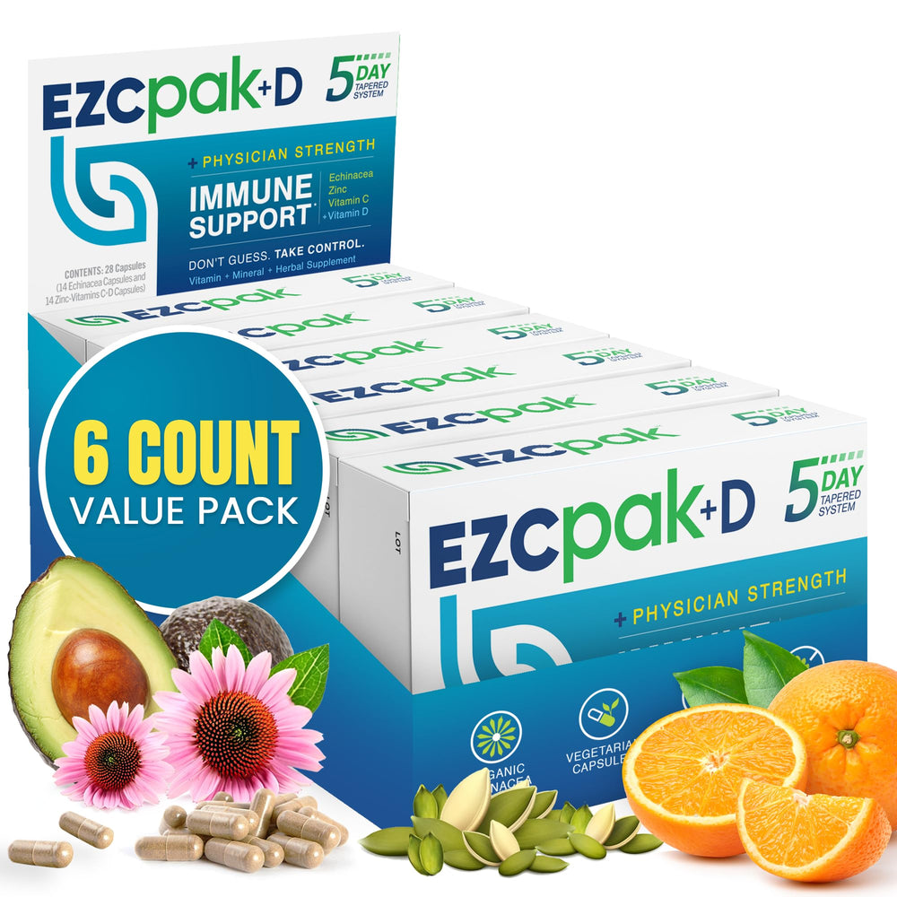 EZC Pak 5-Day Immune Booster bottle ready for daily use