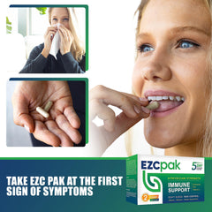 EZC Pak vegetarian and gluten-free icons on packaging.