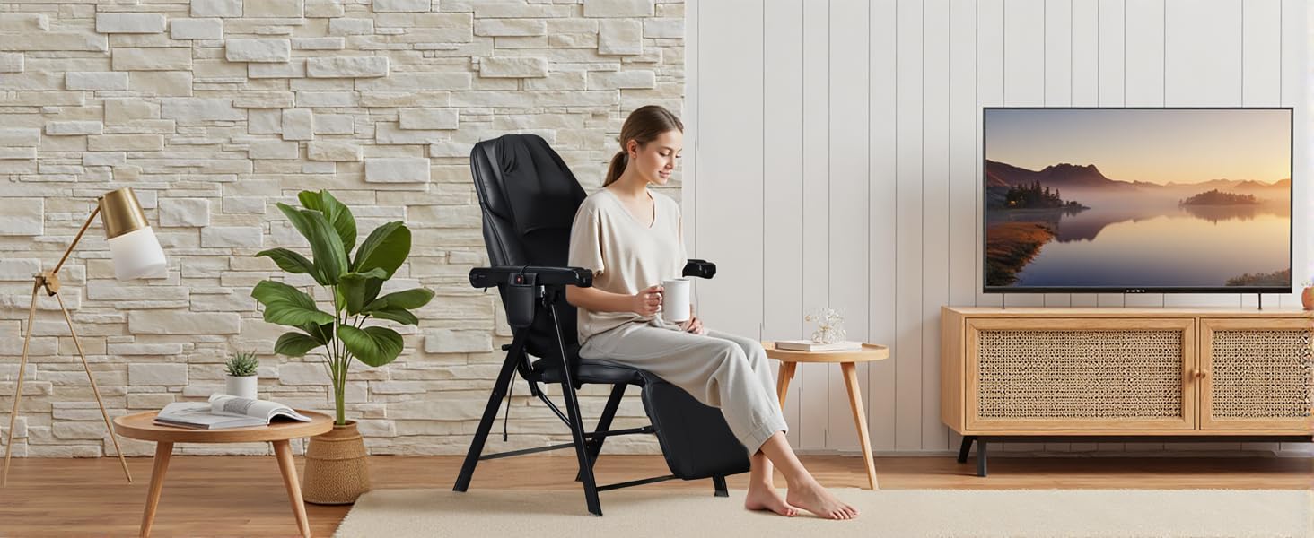 Ezencon chair with adjustable neck and backrest height for tall and short users
