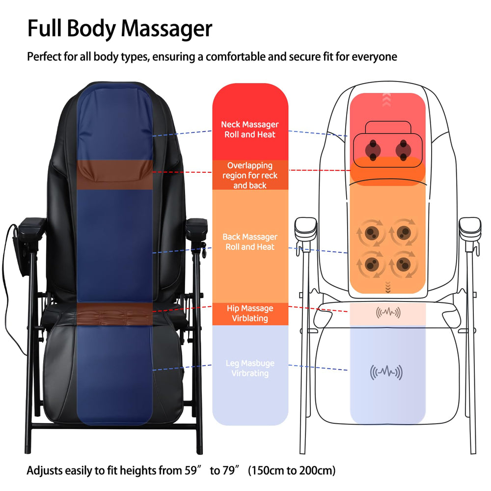 Ezencon massage chair emitting heat for warmth and comfort during session