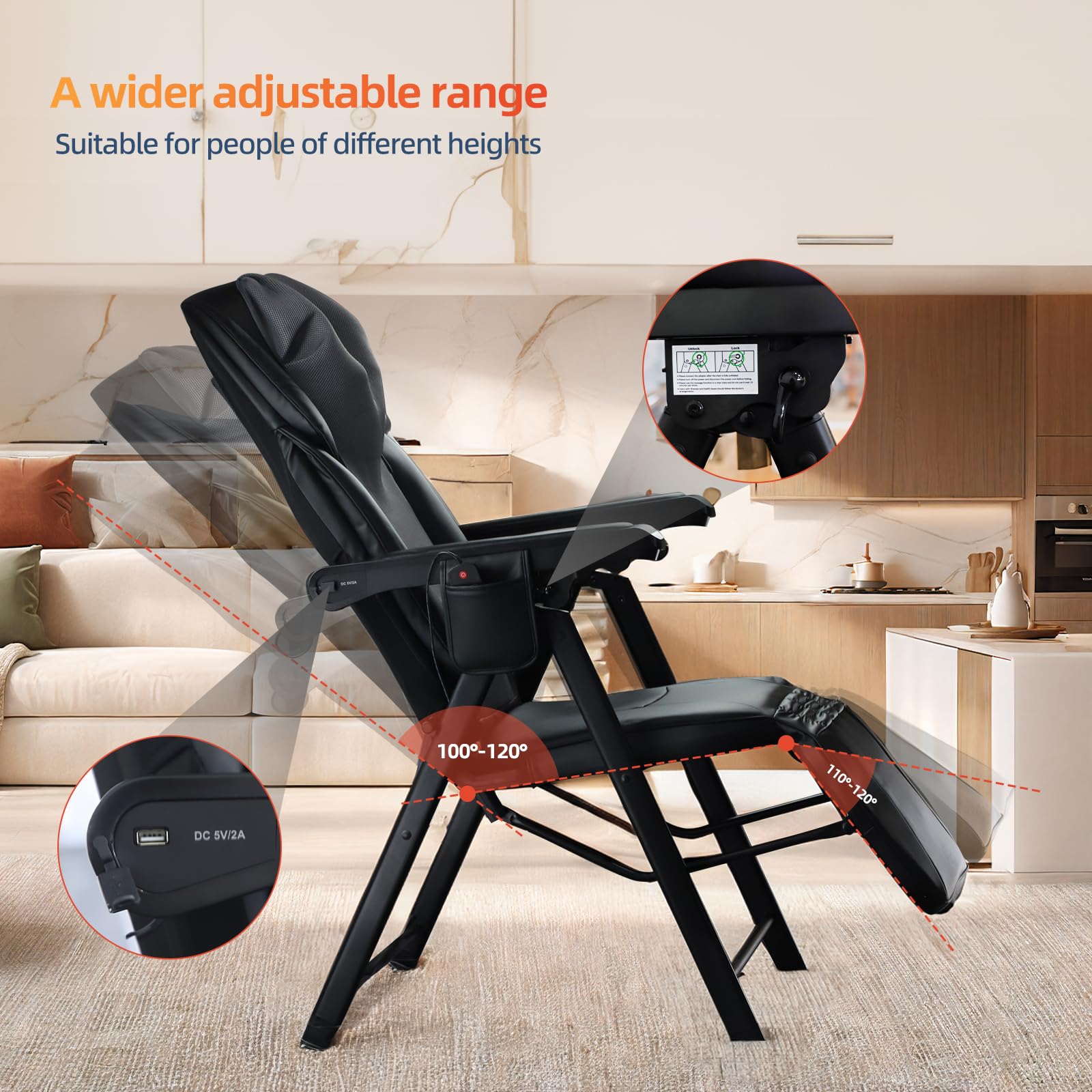 Ezencon shiatsu back massage rollers provide deep kneading across upper and lower back.