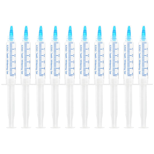 EZGO teeth whitening gel refill 10-pack bottle for at-home whitening.