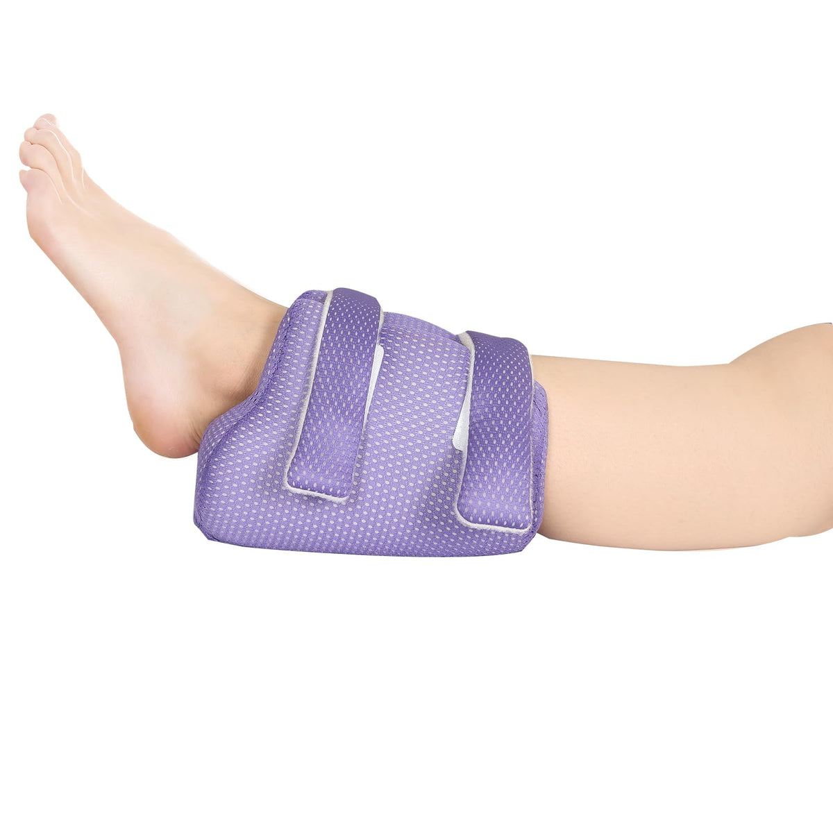 EZSLINGGLIDE 3D heel protector offloading for reduced heel contact and pressure relief.
