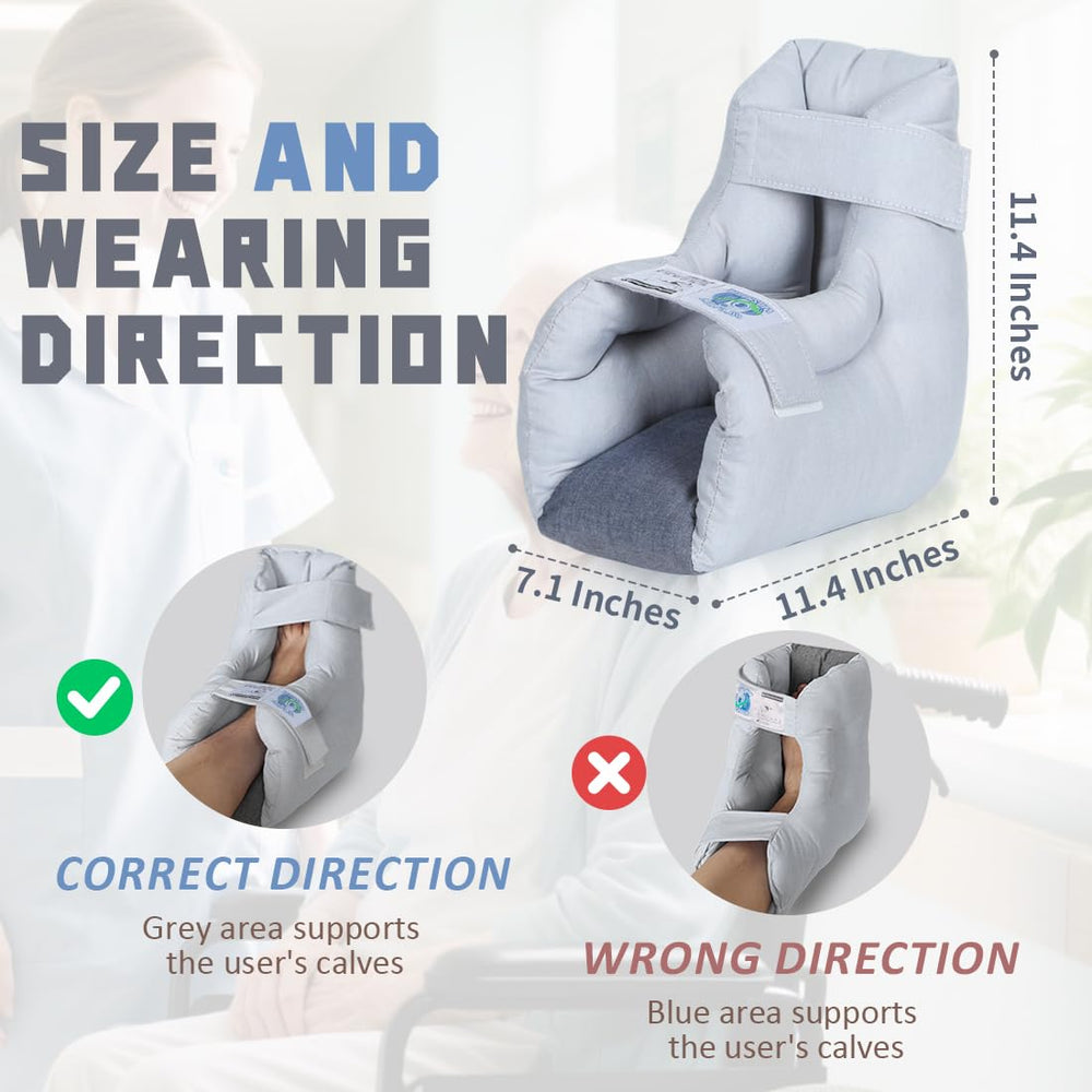 EZSLINGGLIDE heel protector showing adjustable straps for secure, customized fit