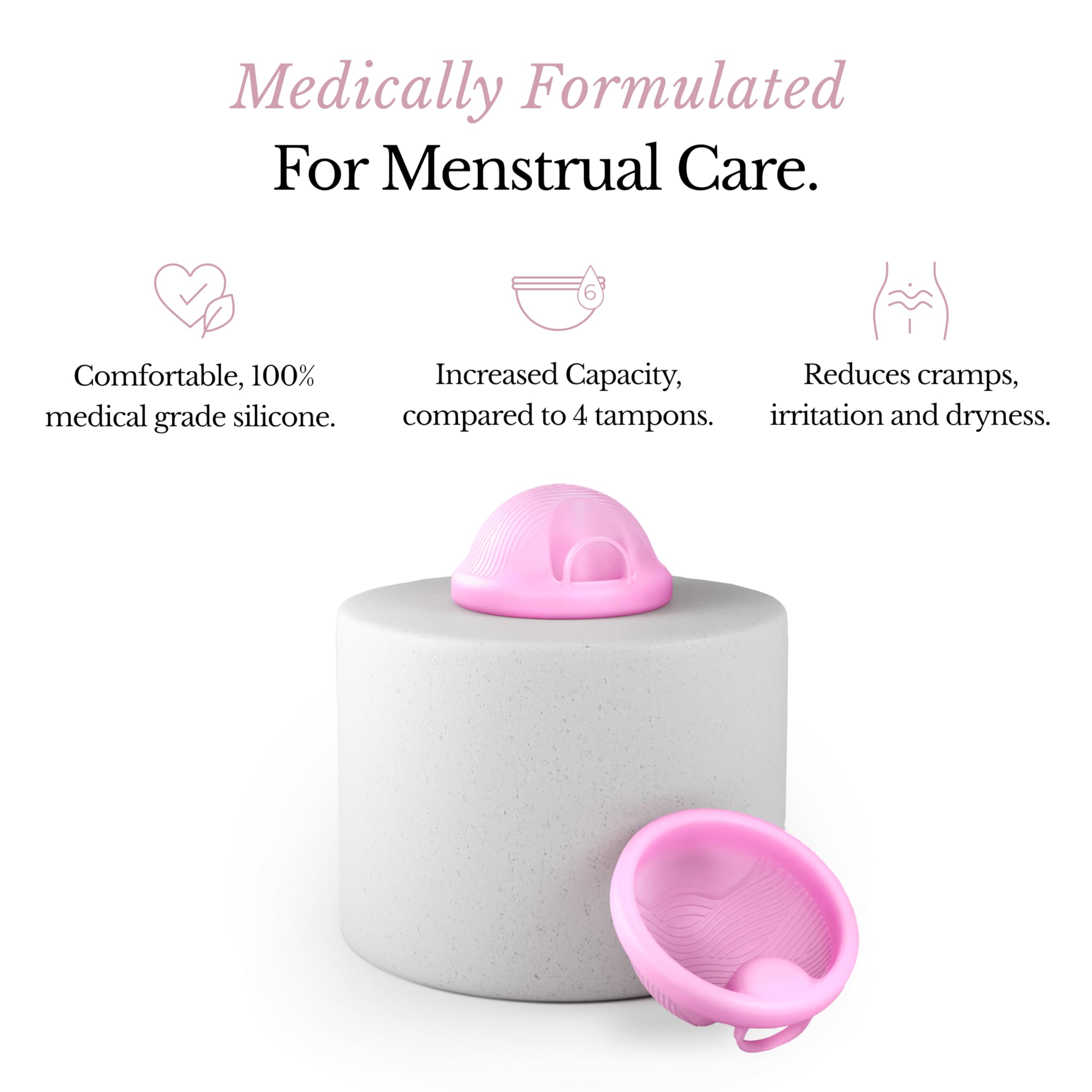 EzyFlow Ezy Disc folded for insertion, highlighting simple, comfortable positioning.