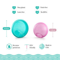EzyFlow Ezy Disc worn for all-day comfort and discreet wear.