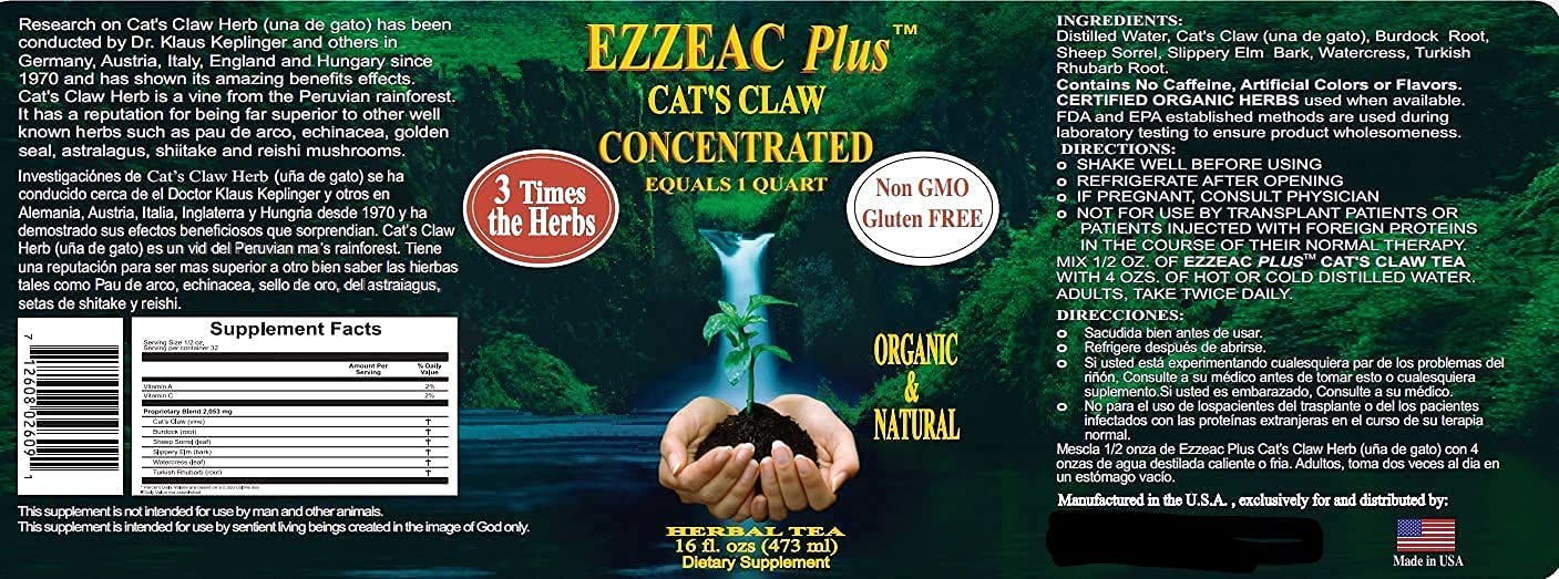 Ezzeac Plus made in USA packaging signals quality and domestic production.