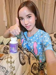 Fabskinhouse LDB estrogen capsules close-up showing daily herbal consumption