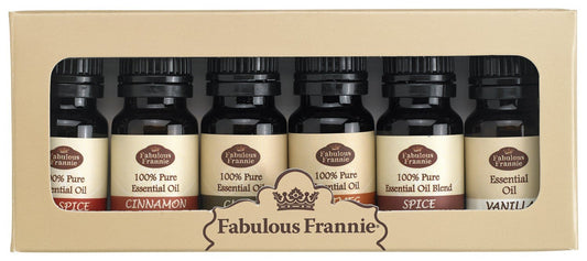 Fabulous Frannie Allspice essential oil bottle for cozy autumn aroma and layering.