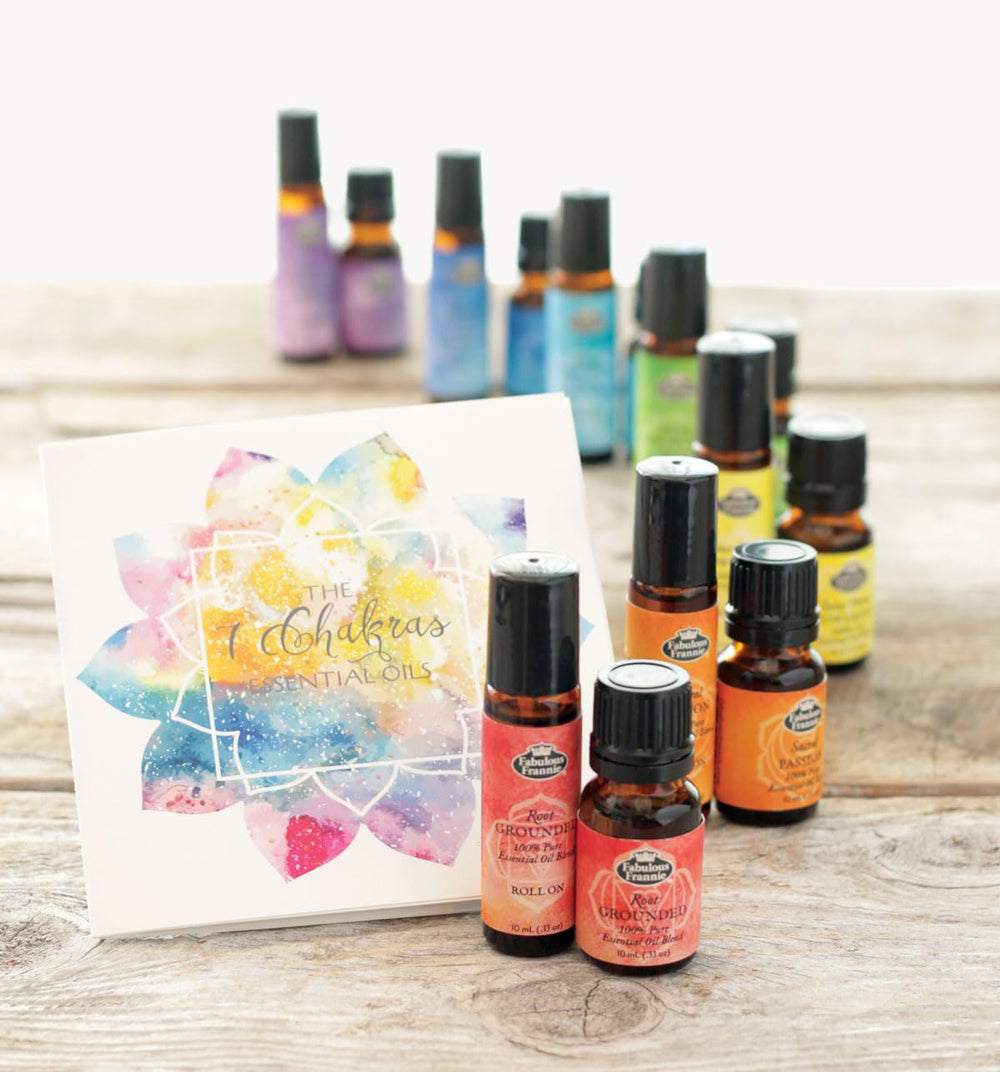 Fabulous Frannie Enlighten blend bottle label highlights uplifting focus.