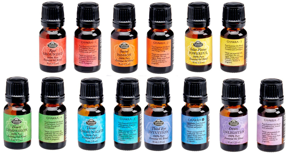 Image shows Fabulous Frannie Grounded blend bottle pour for grounding aroma.