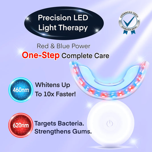 Fabulshine LED accelerator light showing blue and red LEDs to speed whitening.