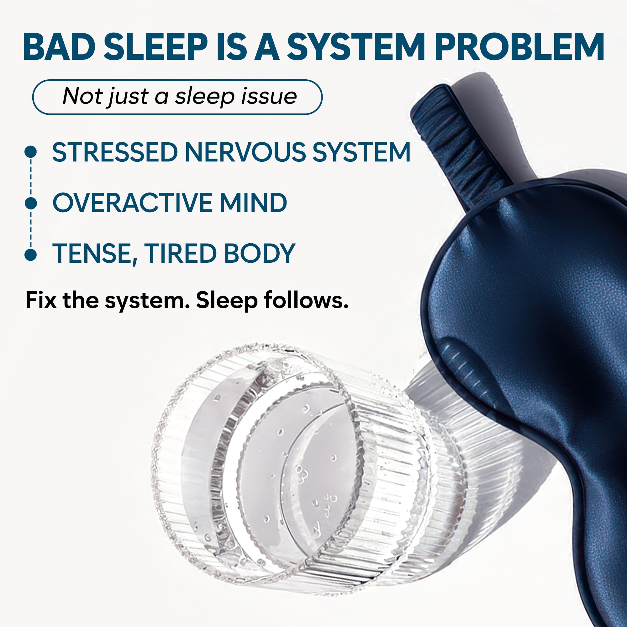Facime Ashwagandha KSM-66 capsules for stress-related sleep support.