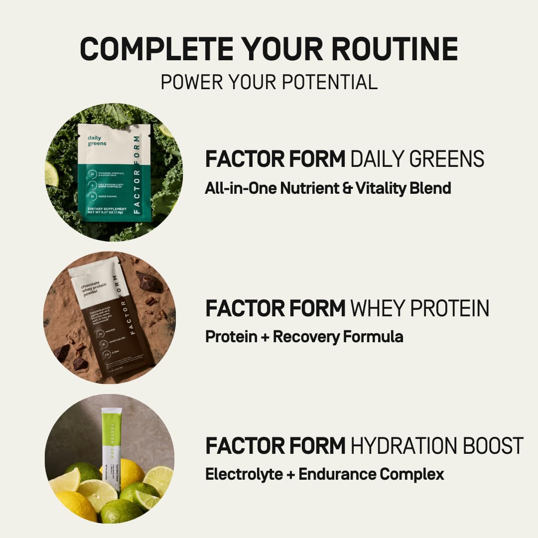 FACTOR FORM low-carb, keto-friendly protein powder in a smoothie.