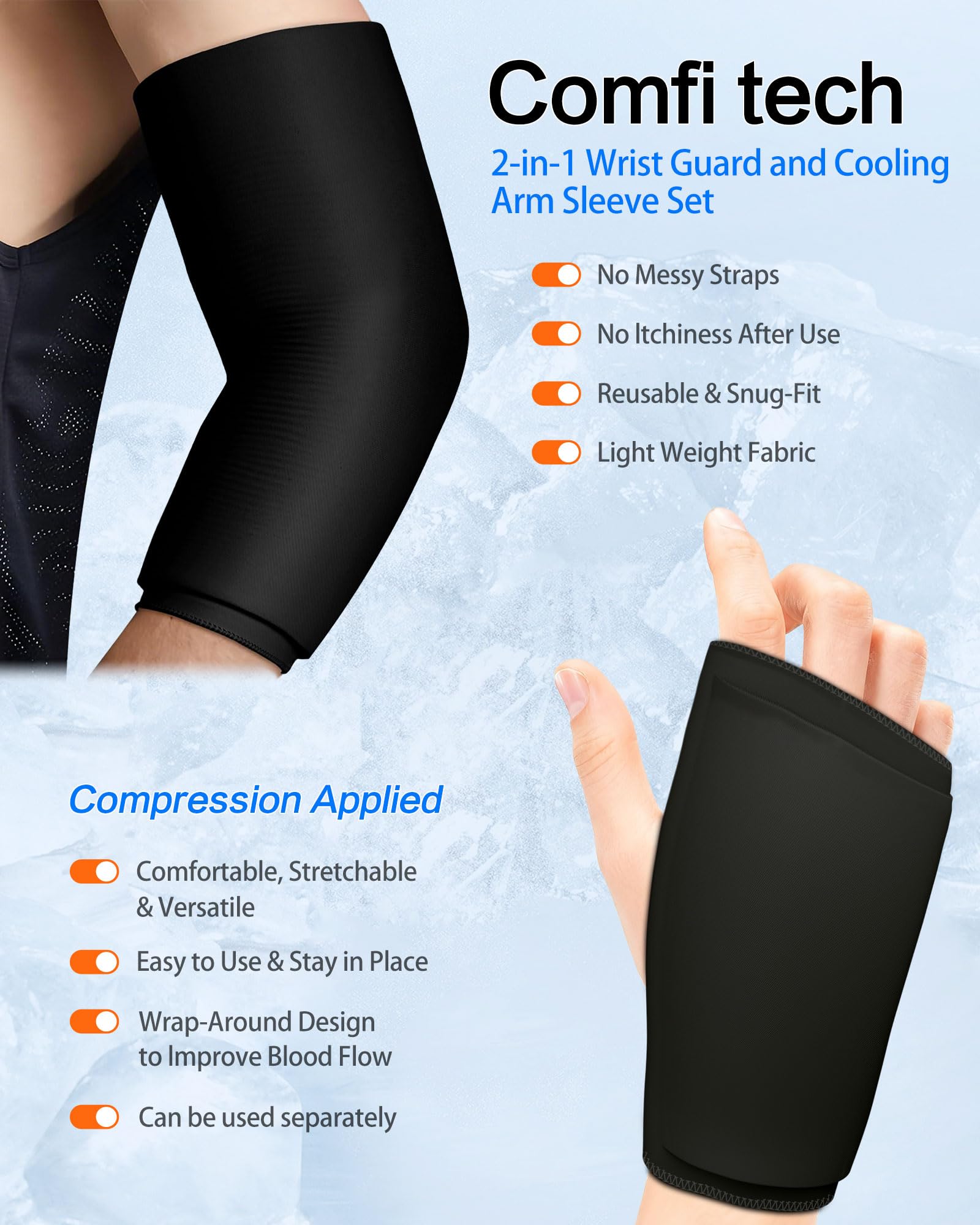 FadFun three-size-elbow-wrap offers snug fit for comfort.