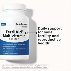 Fairhaven Health FertilAid CountBoost blister pack with daily capsules.