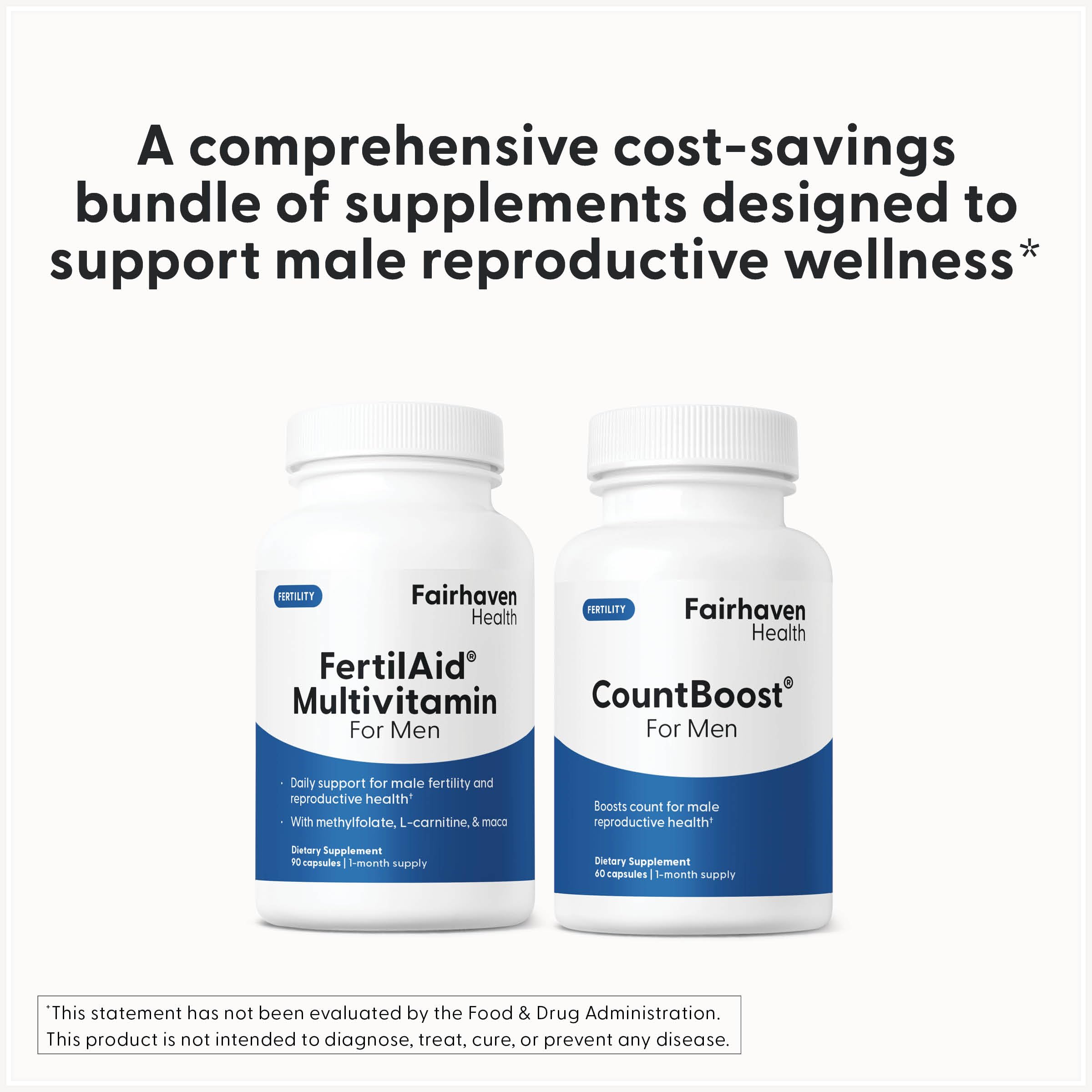 Fairhaven Health FertilAid CountBoost ingredients panel detail for nutrient support.