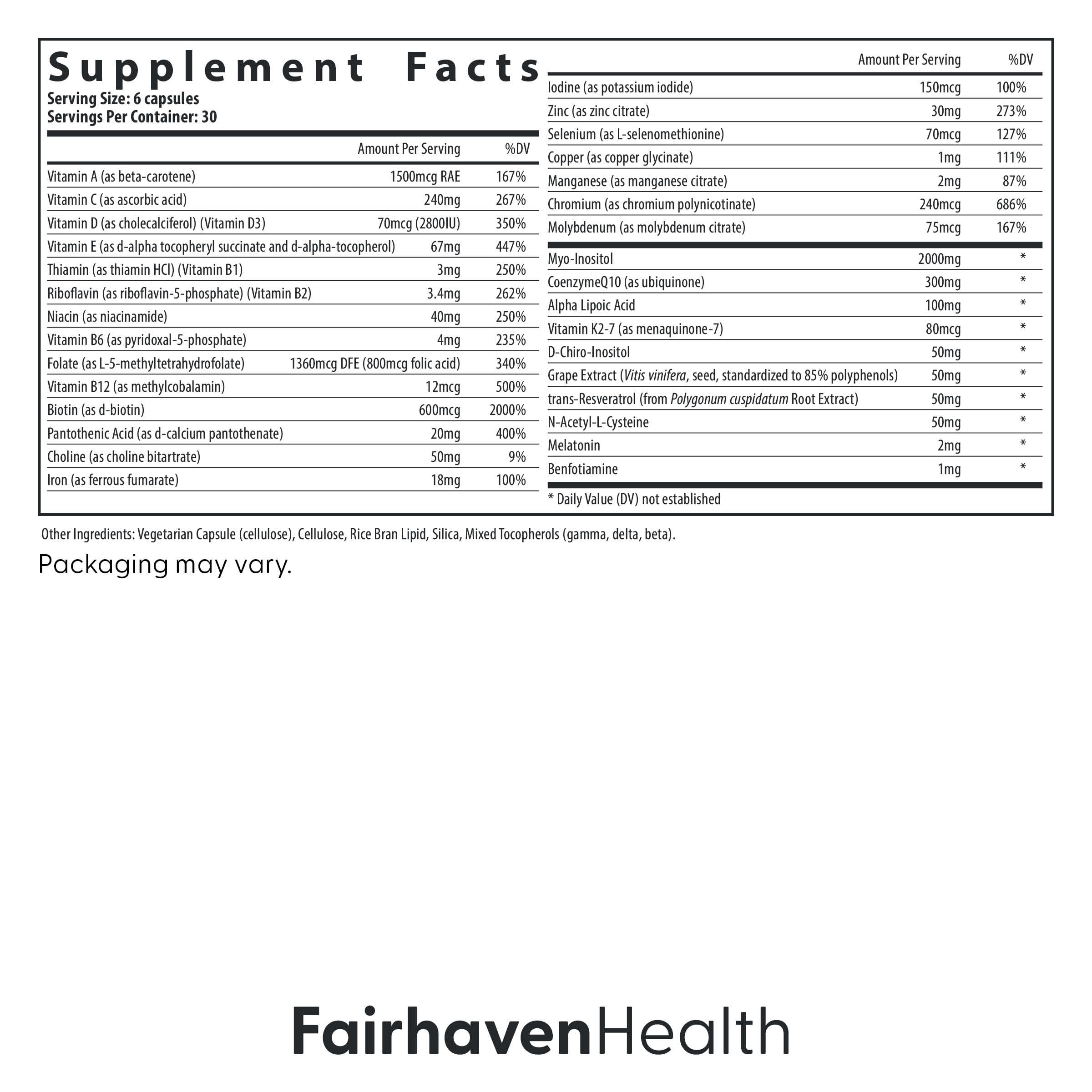 Fairhaven Health FH Pro Women capsules close-up emphasize nourishing nutrients.